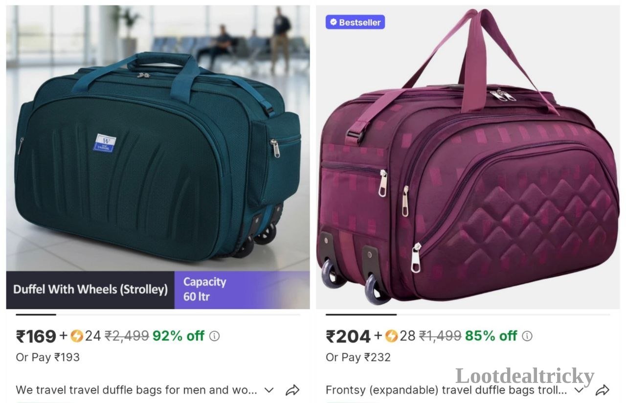 Best Quality Duffel – Just ₹193 | Loot Ka Maal Best Quality Duffel – Just ₹193 | Loot Ka Maal