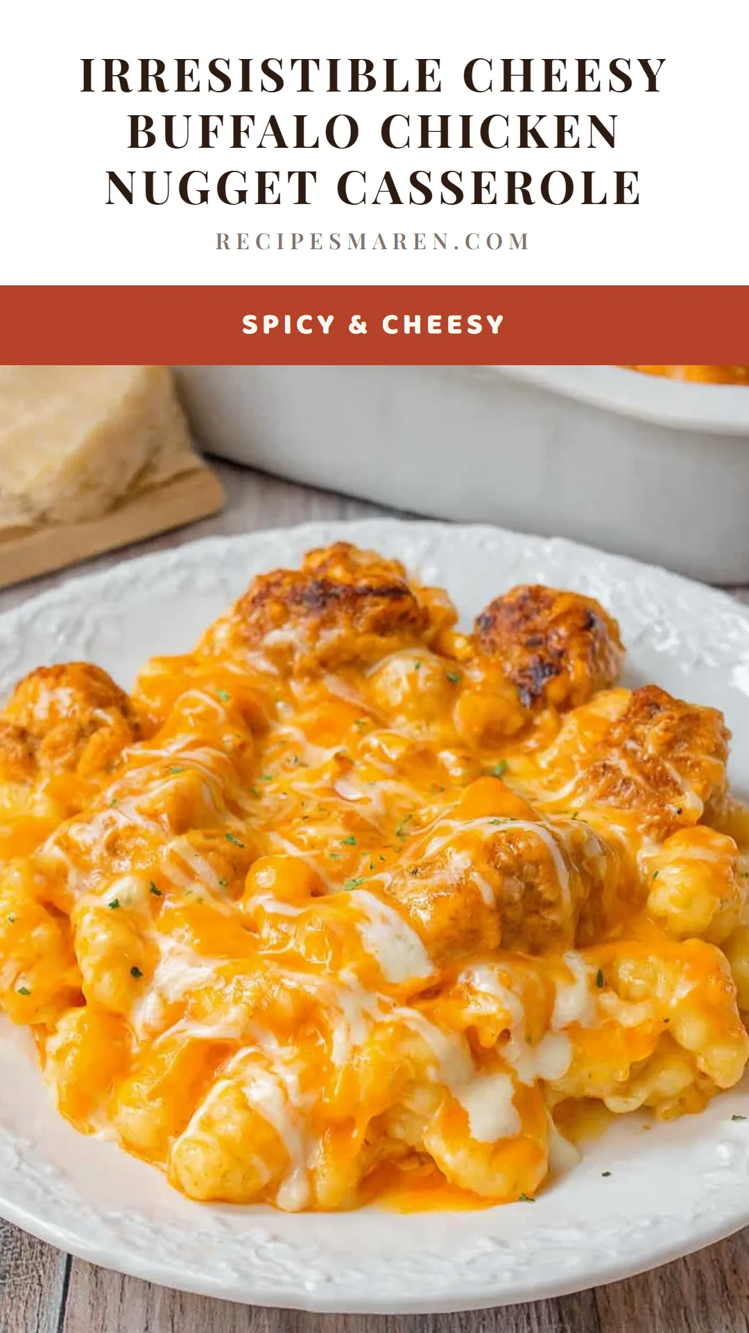 This irresistible cheesy buffalo chicken nugget casserole is the ultimate comfort food, perfect for game day gatherings or a cozy family dinner. With layers of crunchy chicken nuggets, zesty buffalo sauce, and gooey cheese, this dish is sure to become a favorite. It's easy to make and comes together in just a few simple steps, making it a great choice for busy weeknights. Don't miss out on this delicious recipe! Click for the full recipe.
