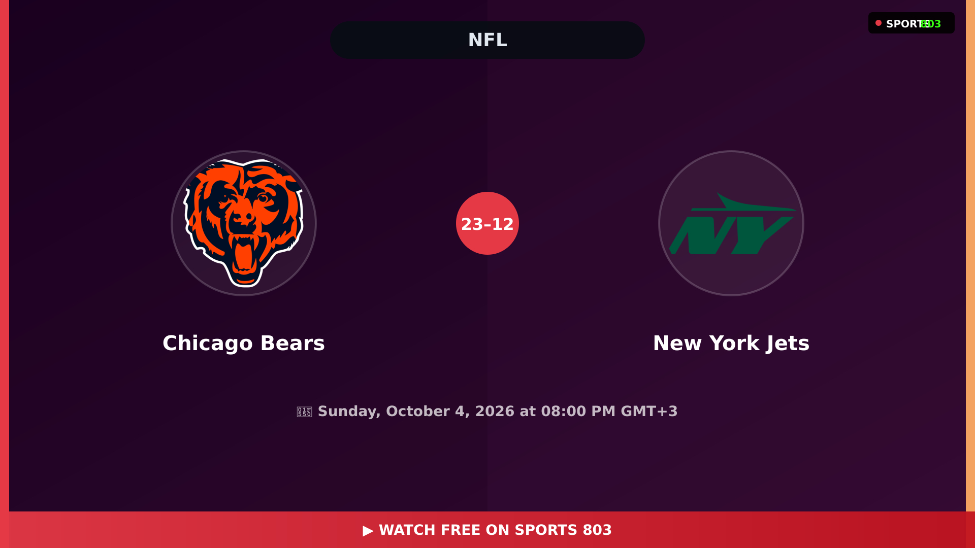 Chicago Bears vs New York Jets – Highlights & Replay | Sports 803