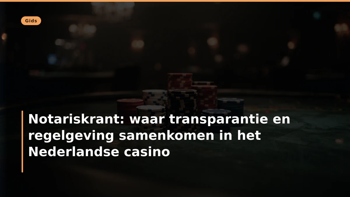 Notariskrant: waar transparantie en regelgeving samenkomen in het Nederlandse casino