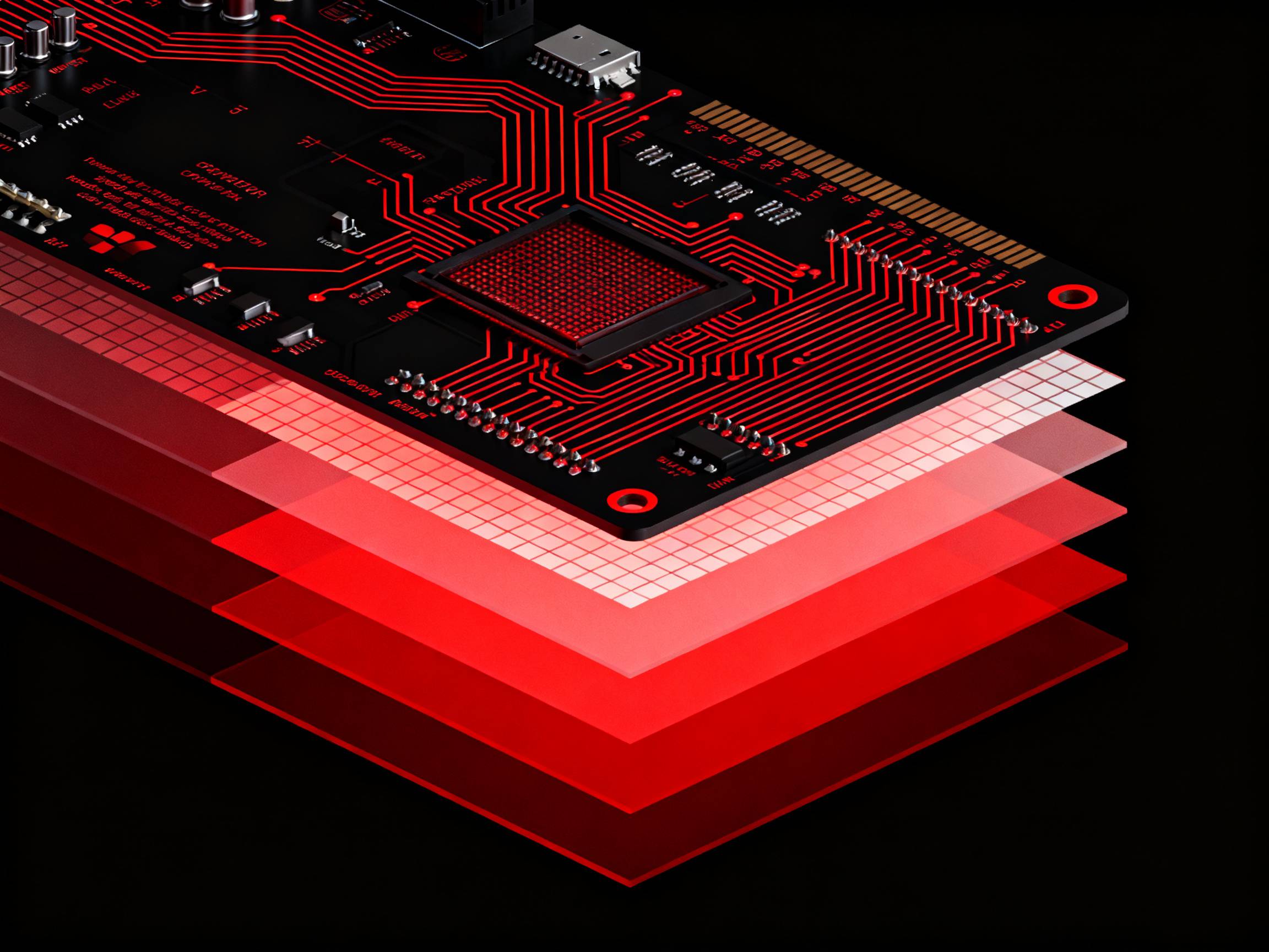 Heating process of circuit board with precision.