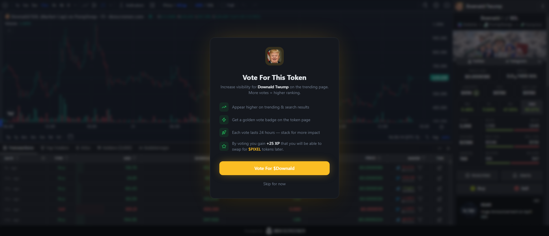 Screenshot of dexscreen-voting.com