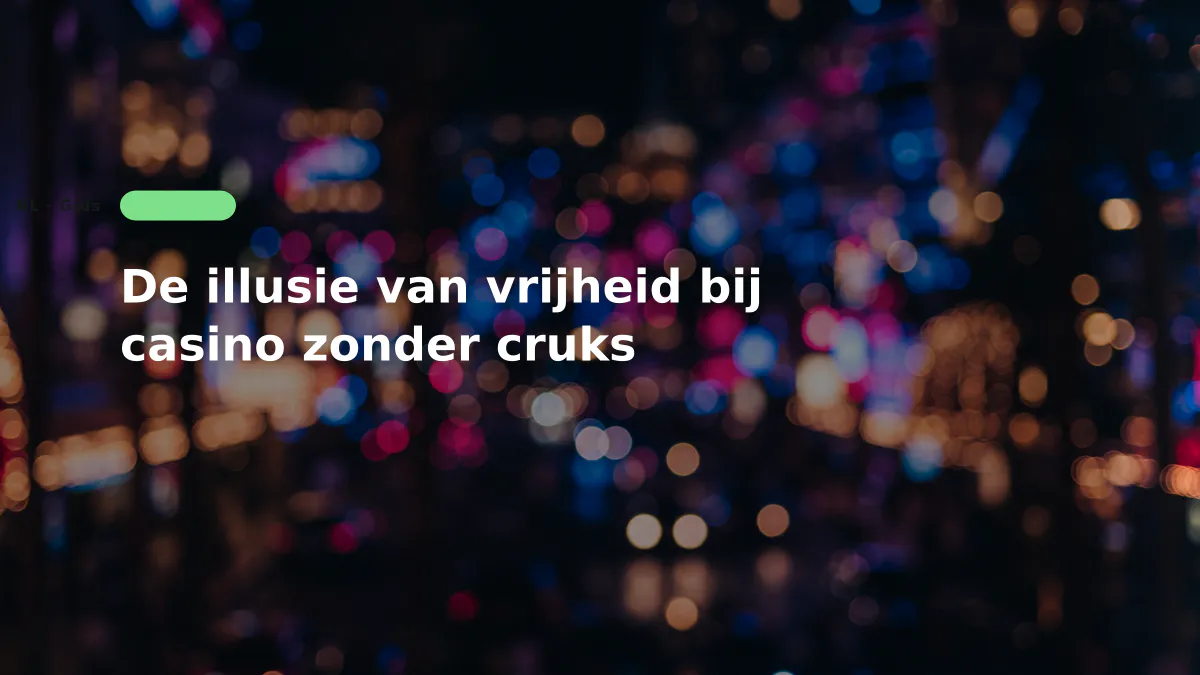 De illusie van vrijheid bij casino zonder cruks