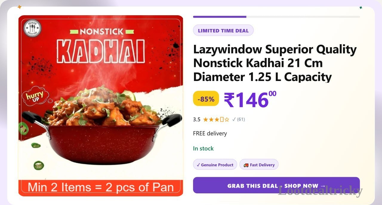 superior Quality Nonstick – Just ₹146 | Loot Ka Maal superior Quality Nonstick – Just ₹146 | Loot Ka Maal