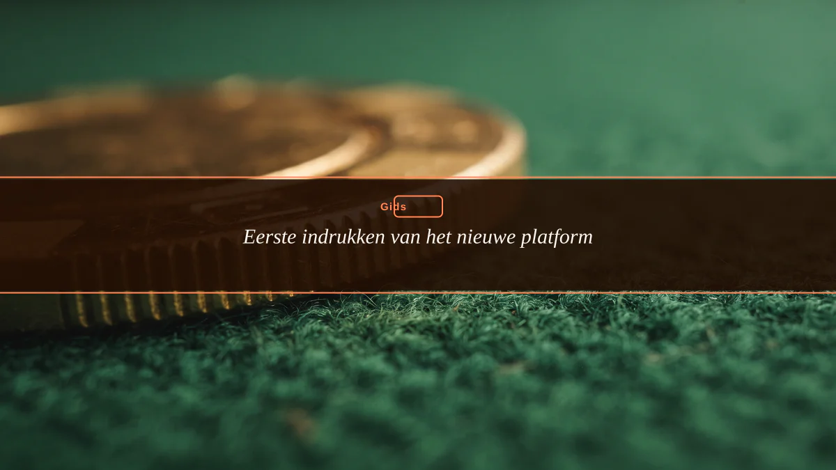 Eerste indrukken van het nieuwe platform