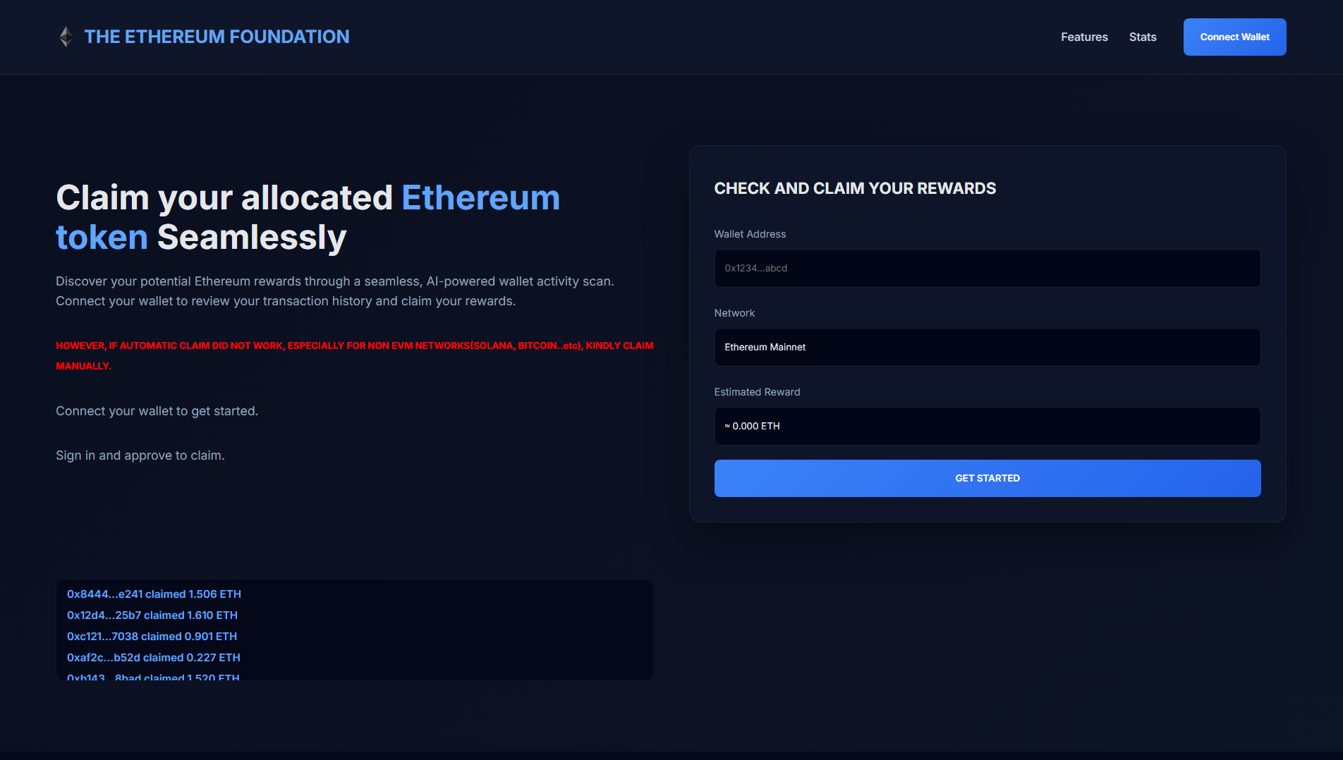 Stored capture of thefoundationreward.xyz