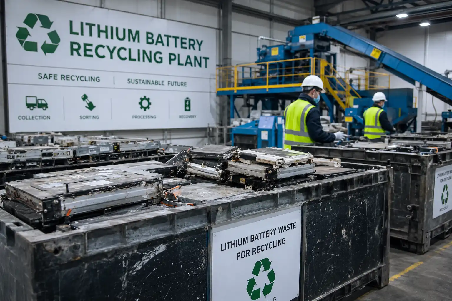 Lithium-ion battery waste recycling and disposal