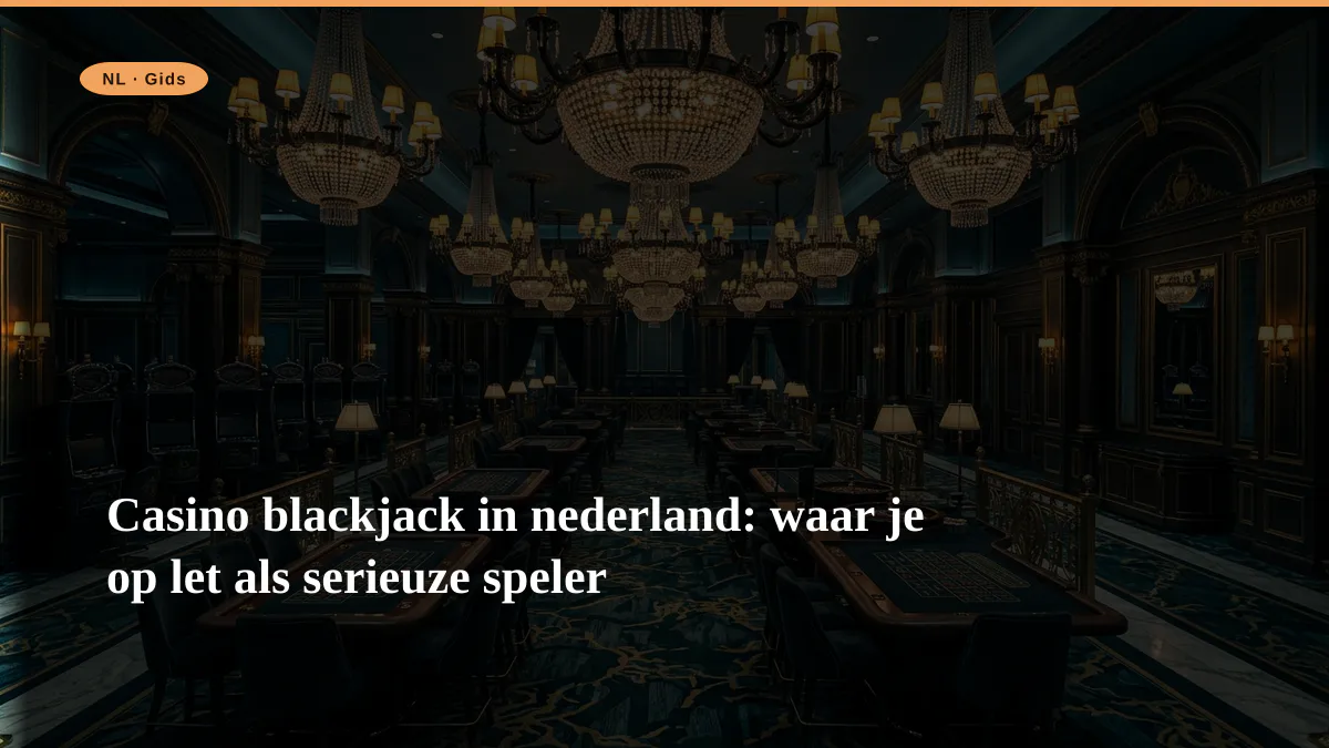 Casino blackjack in nederland: waar je op let als serieuze speler