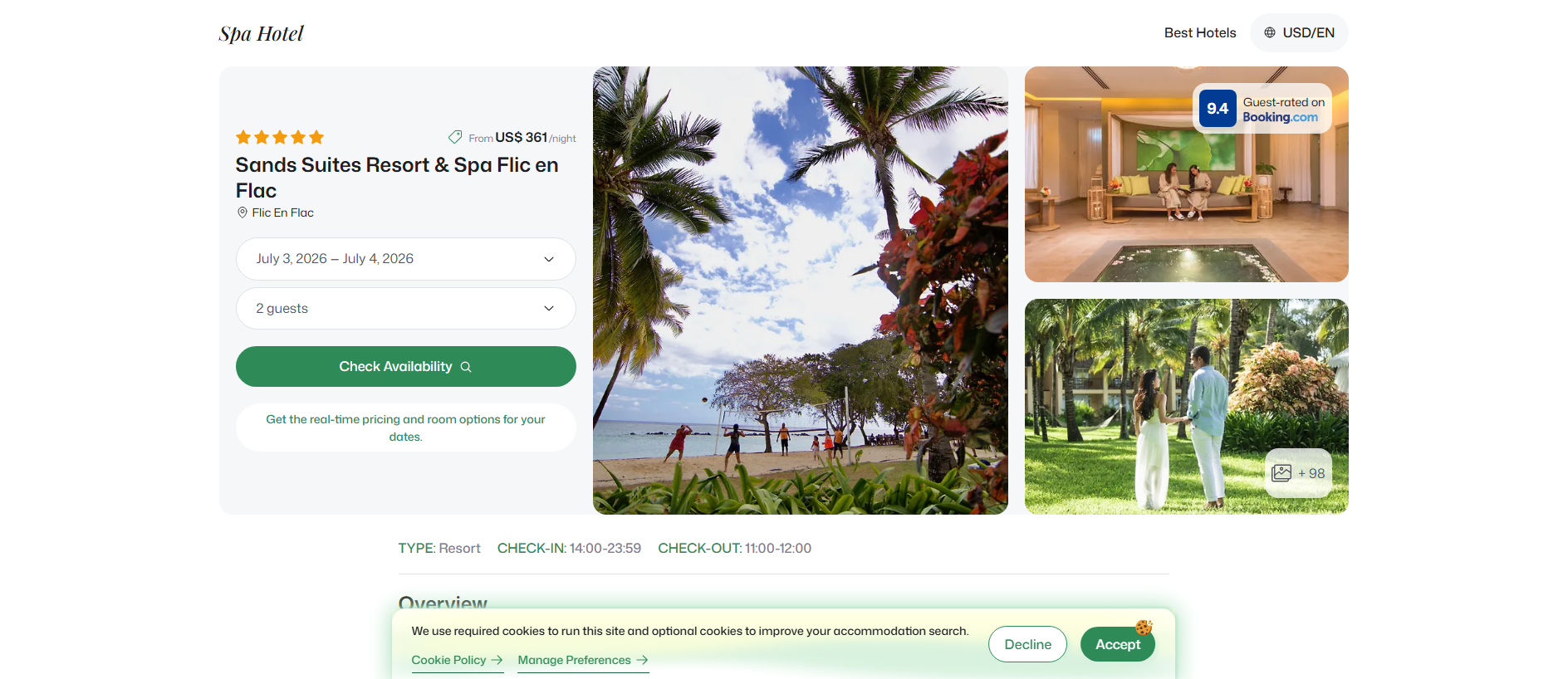Forensic screenshot of sandssuites.spahotel.guru showing the phishing page layout
