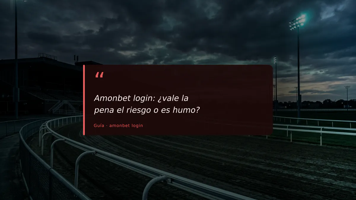 Amonbet login: ¿vale la pena el riesgo o es humo?