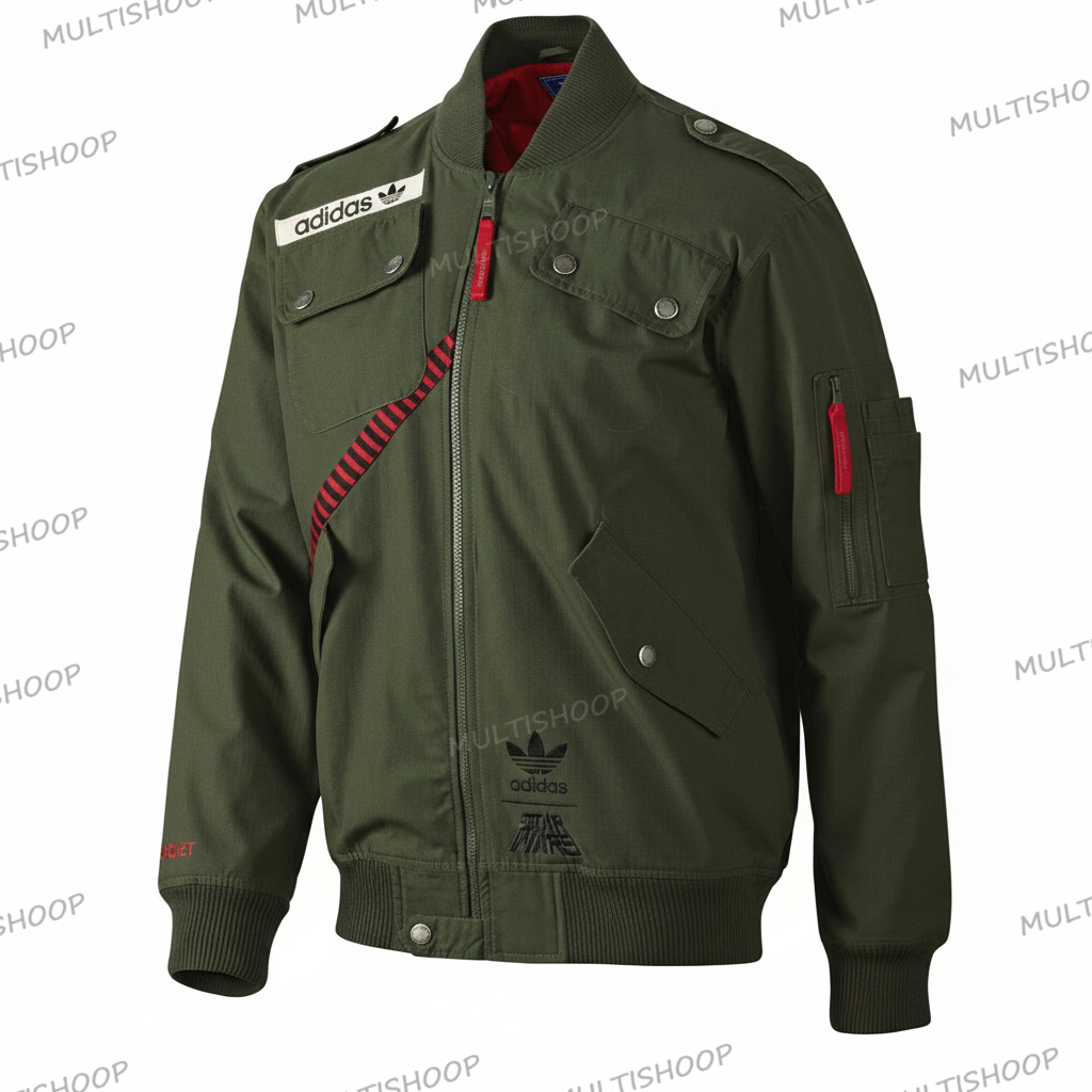 Adidas Track Top Star Wars Han Solo Flight Jacket Green Olive Coat