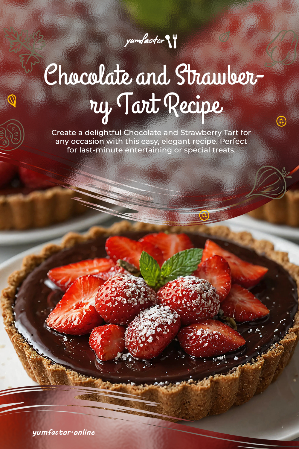 Chocolate and Strawberry Tart Recipe