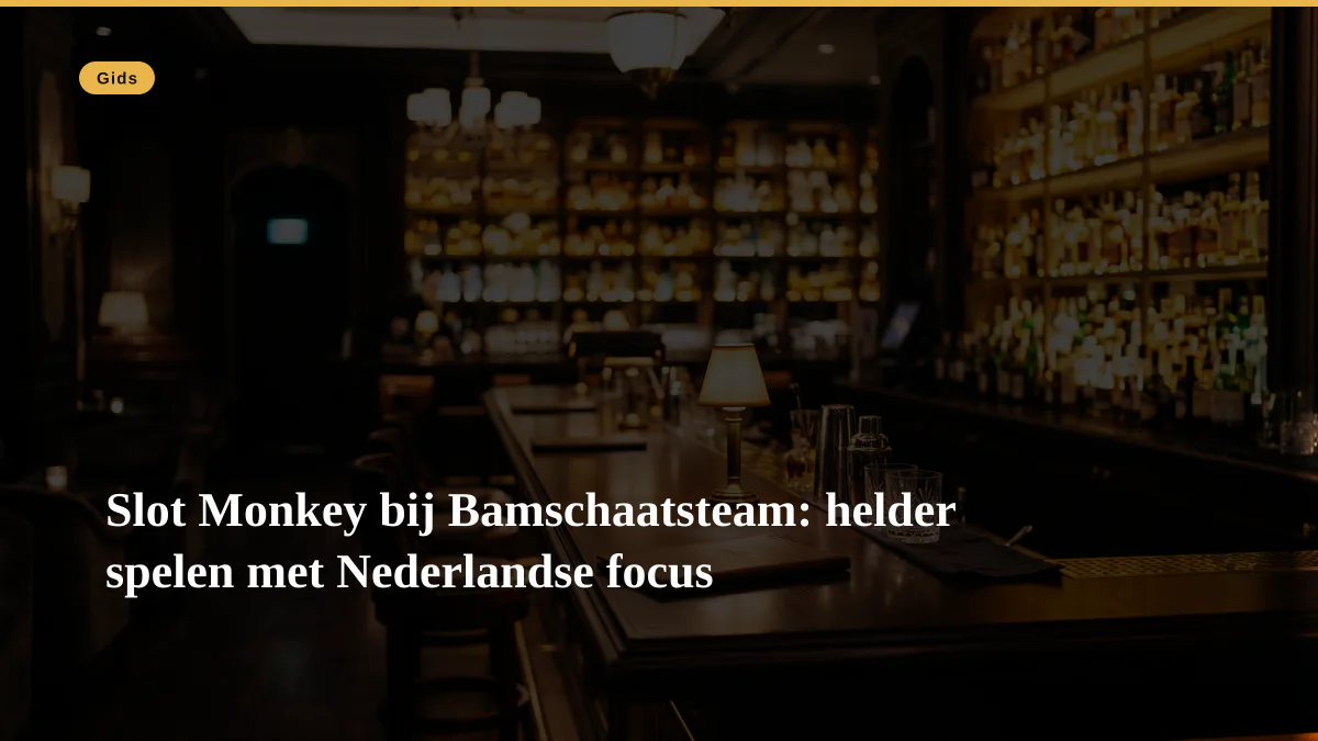 Slot Monkey bij Bamschaatsteam: helder spelen met Nederlandse focus