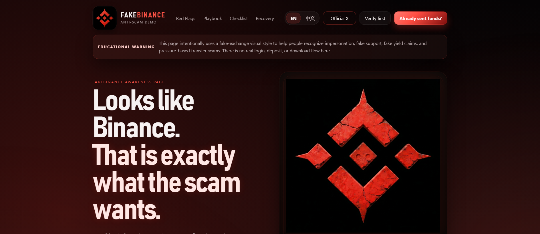 Forensic screenshot of [REDACTED] showing the phishing page layout