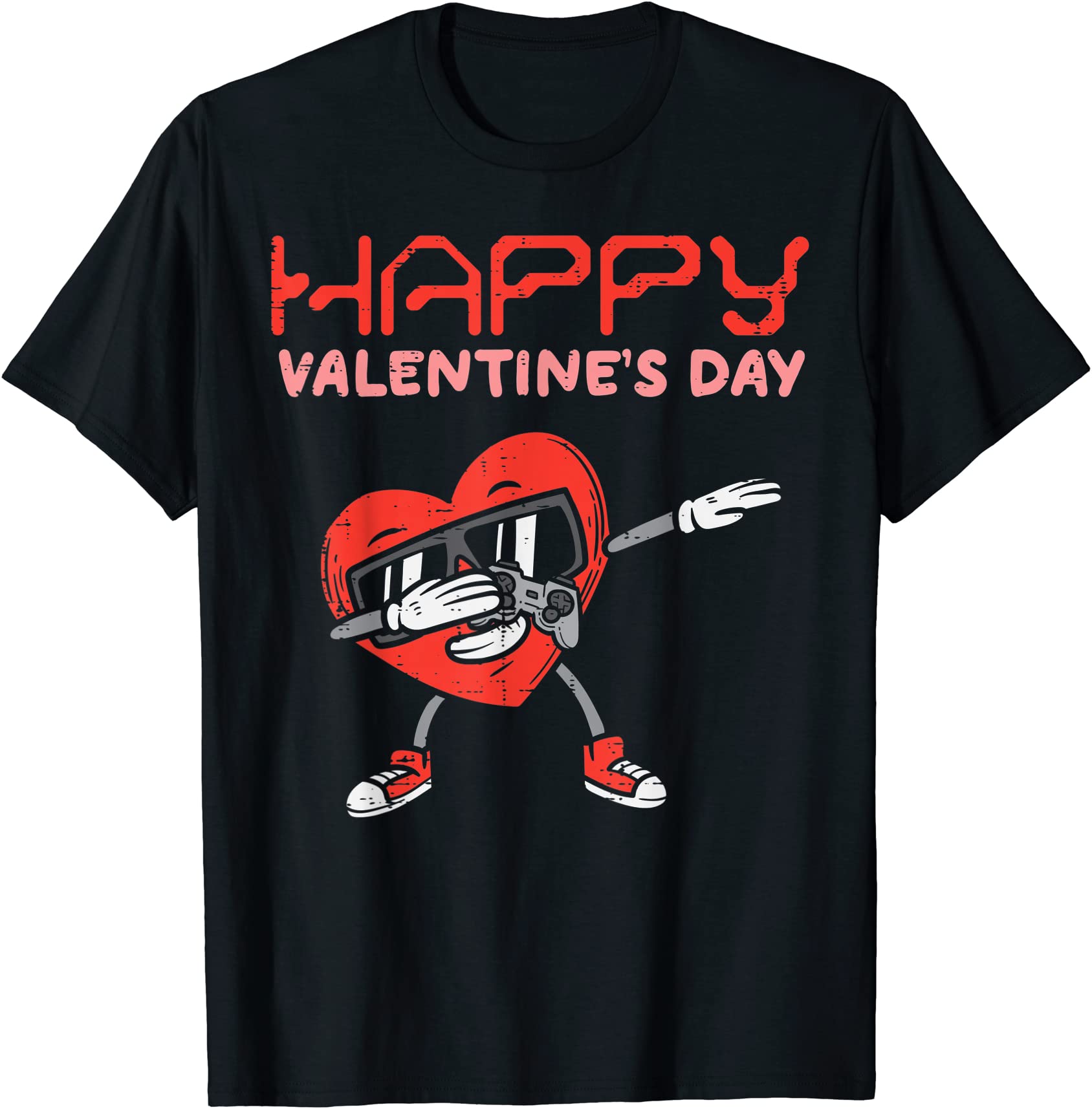 Happy Valentines Day Dab Heart Gamer Valentine Unisex T-Shirt