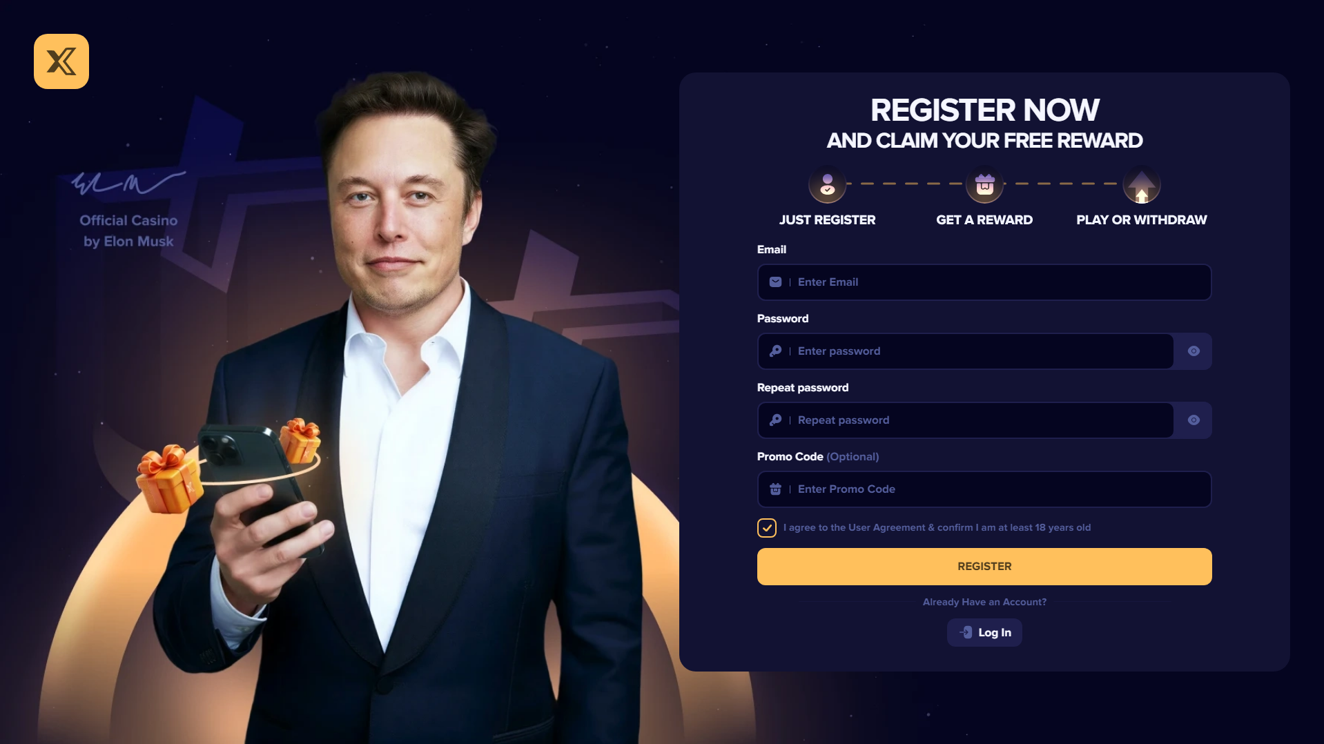 Forensic screenshot of [REDACTED] showing the phishing page layout