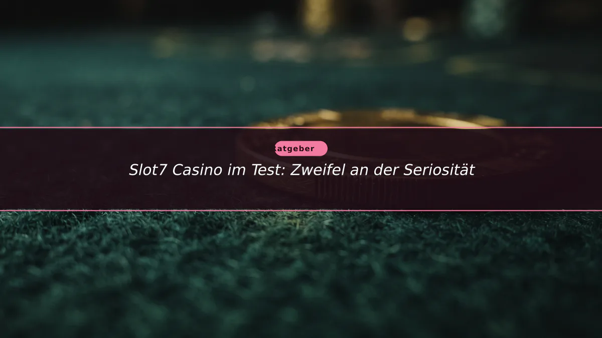 Slot7 Casino im Test: Zweifel an der Seriosität