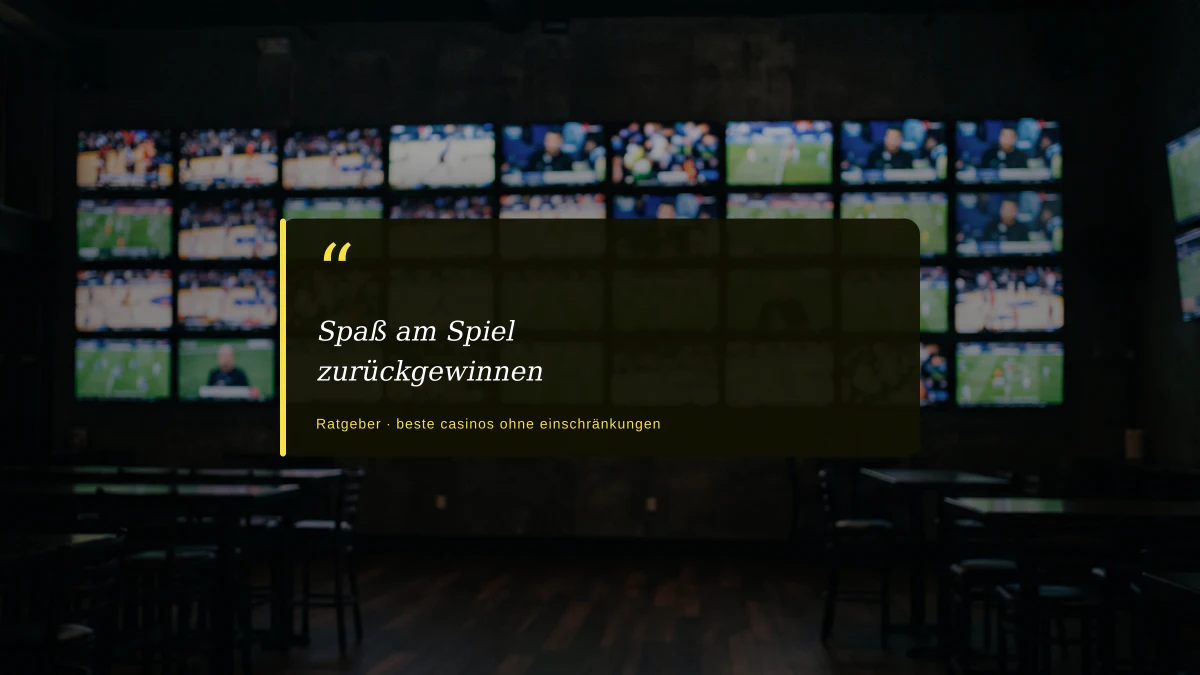 Spaß am Spiel zurückgewinnen