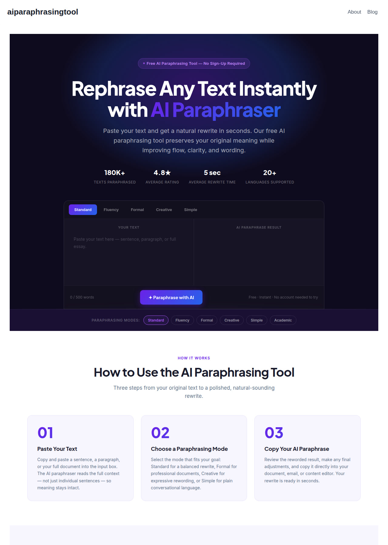 AIParaphrasingTool.org