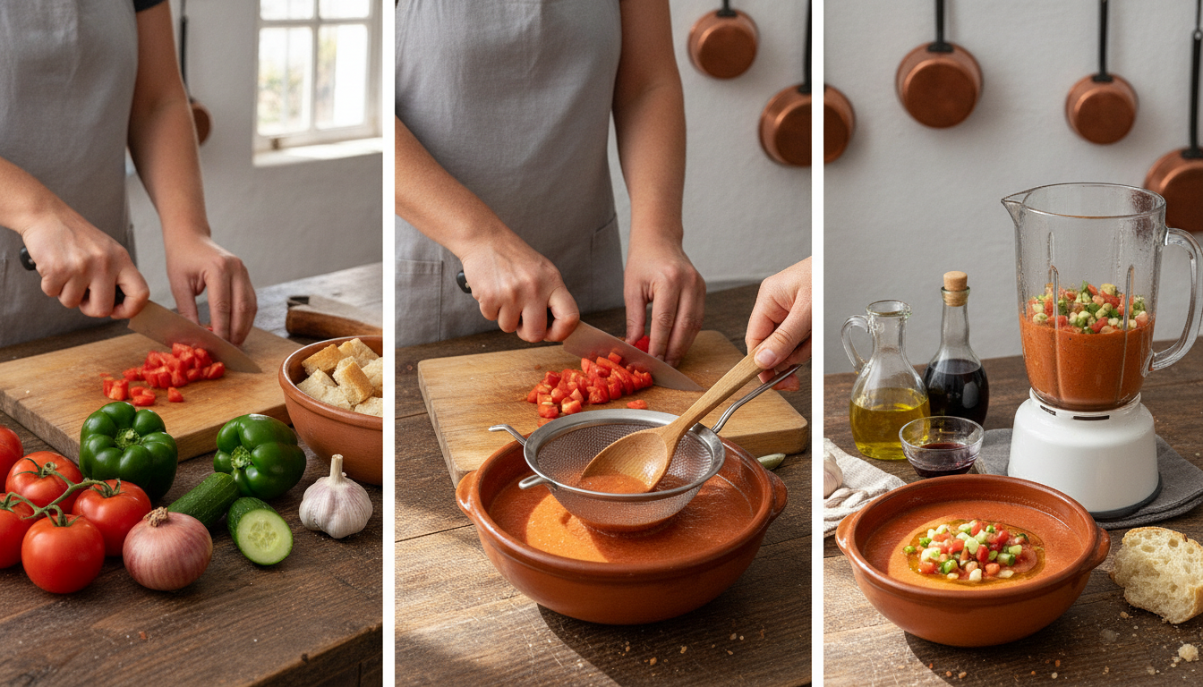 Cómo Elaborar el Gazpacho Andaluz: Paso a Paso | Gazpacho andaluz tradicional receta auténtica