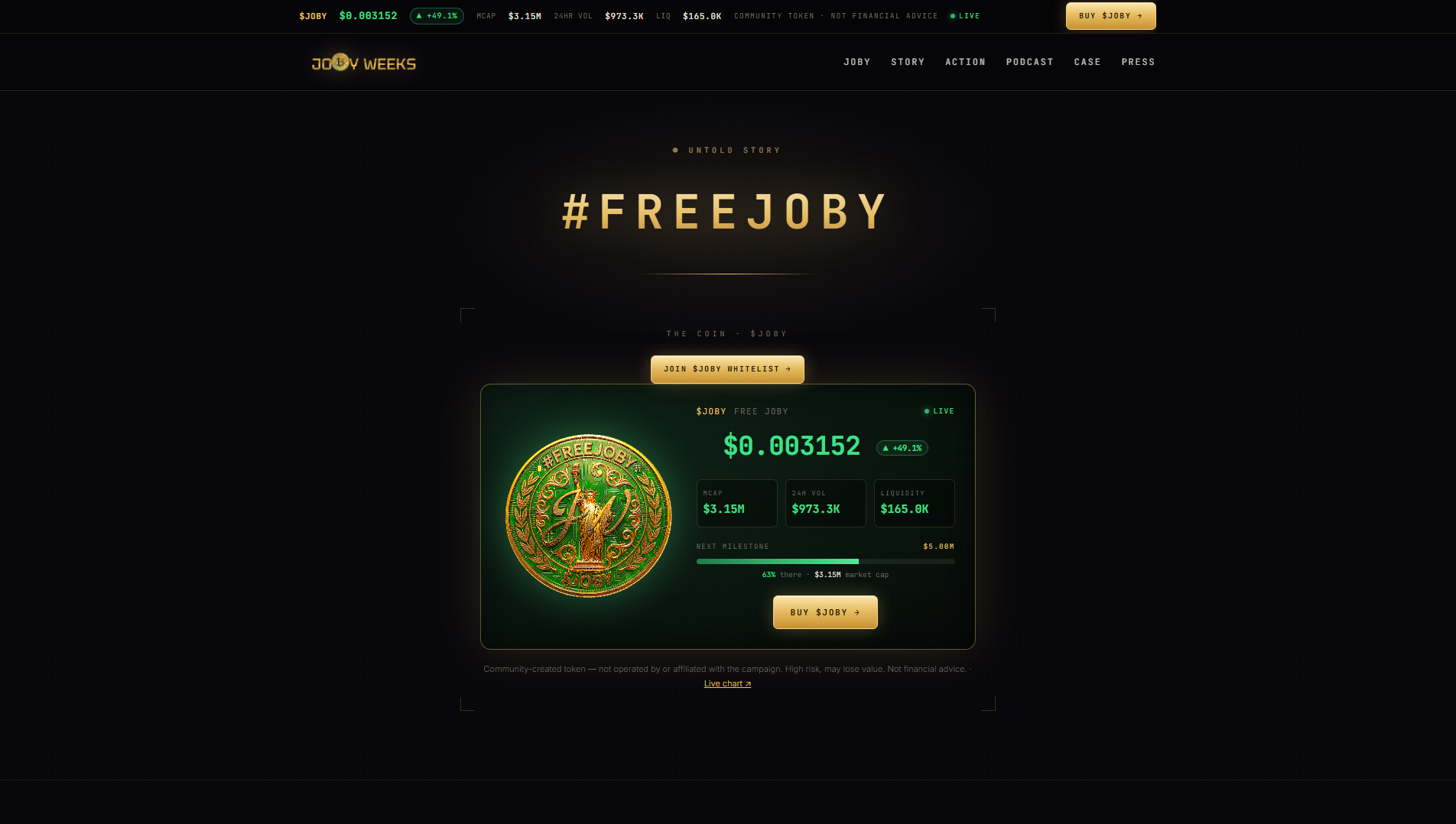 Forensic screenshot of jobyweeks.info showing the phishing page layout
