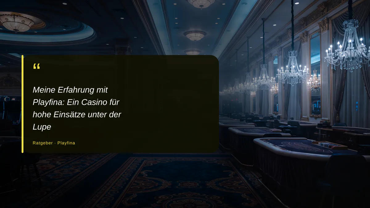 Meine Erfahrung mit Playfina: Ein Casino für hohe Einsätze unter der Lupe