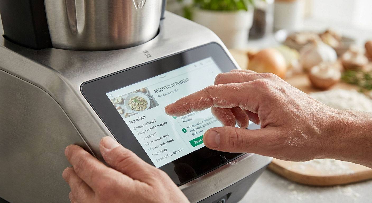 Obsluga ekranu dotykowego thermomix cookidoo.