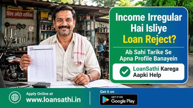 Income Irregular Hone Par Bank Loan Kyun Reject Karte Hain? Cash Flow Solutions & Approval Guide | Loansathi.in