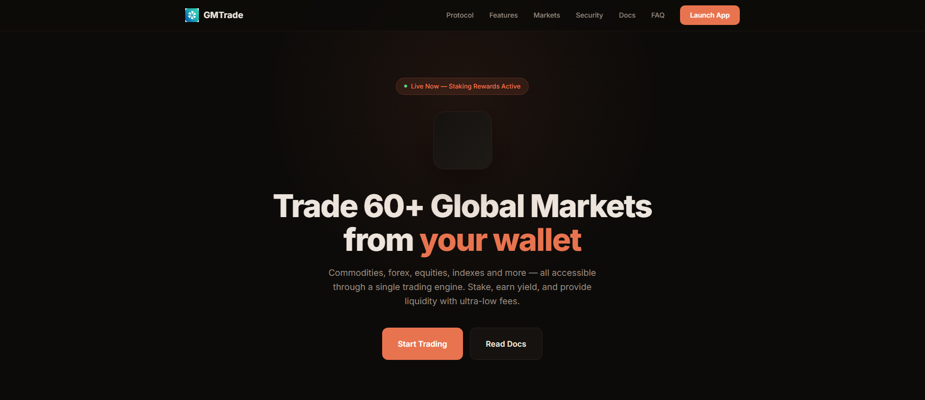Forensic screenshot of gmtrade-stake.xyz showing the phishing page layout