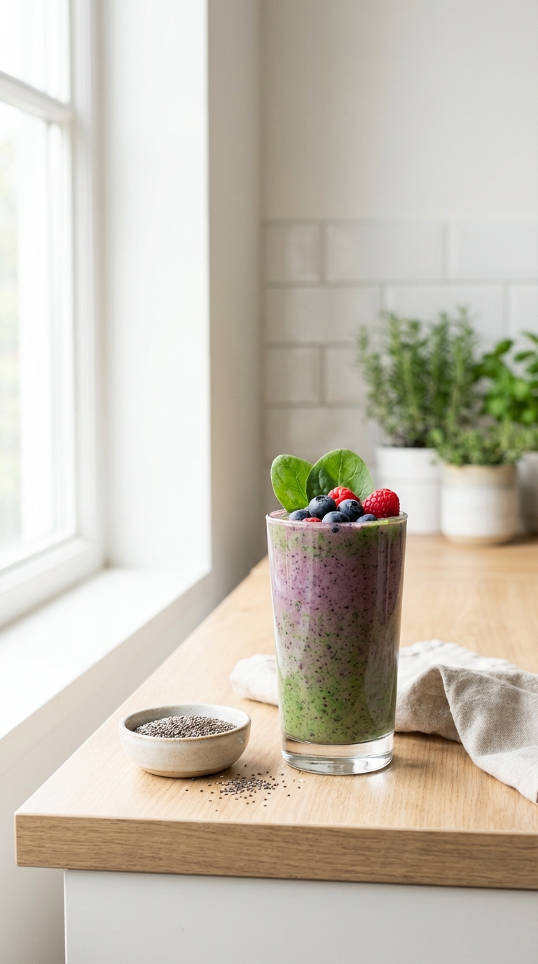 4. Berry Spinach Power Drink — Fuel Your Morning Fast