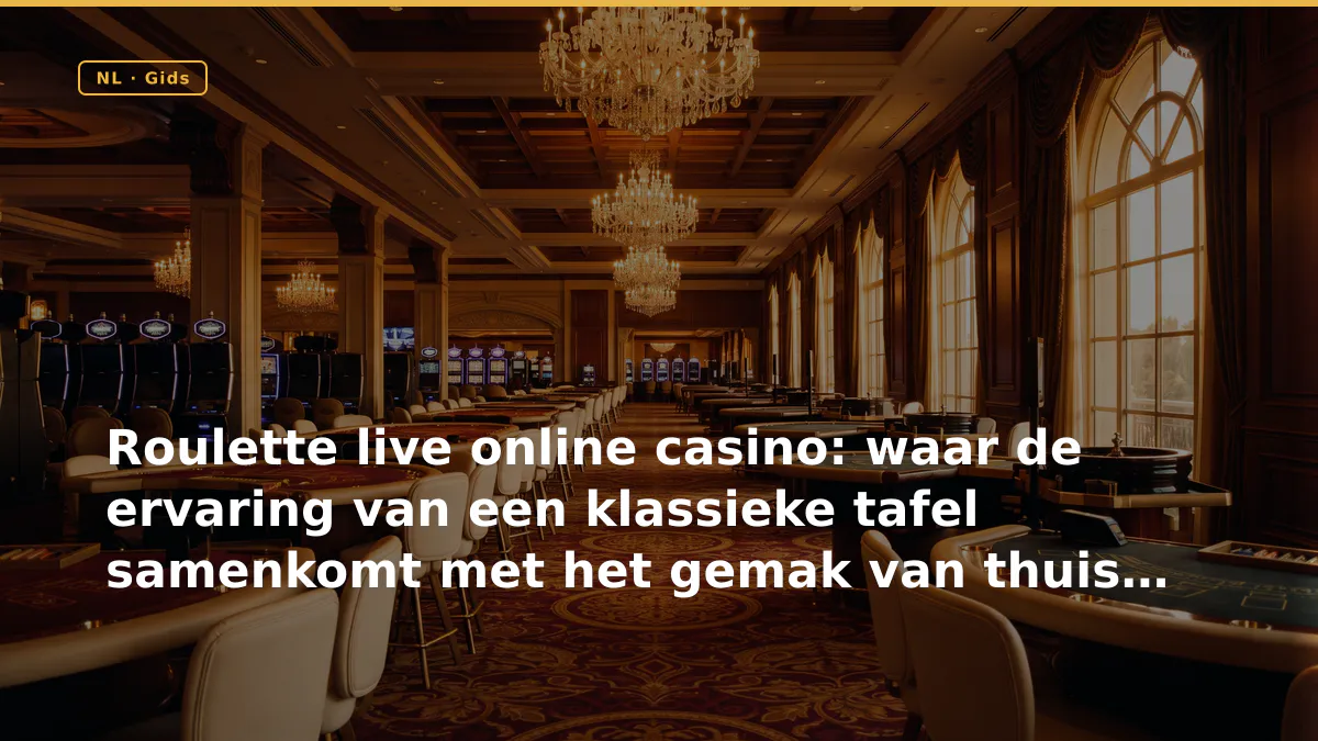 Roulette live online casino: waar de ervaring van een klassieke tafel samenkomt met het gemak van thuis spelen