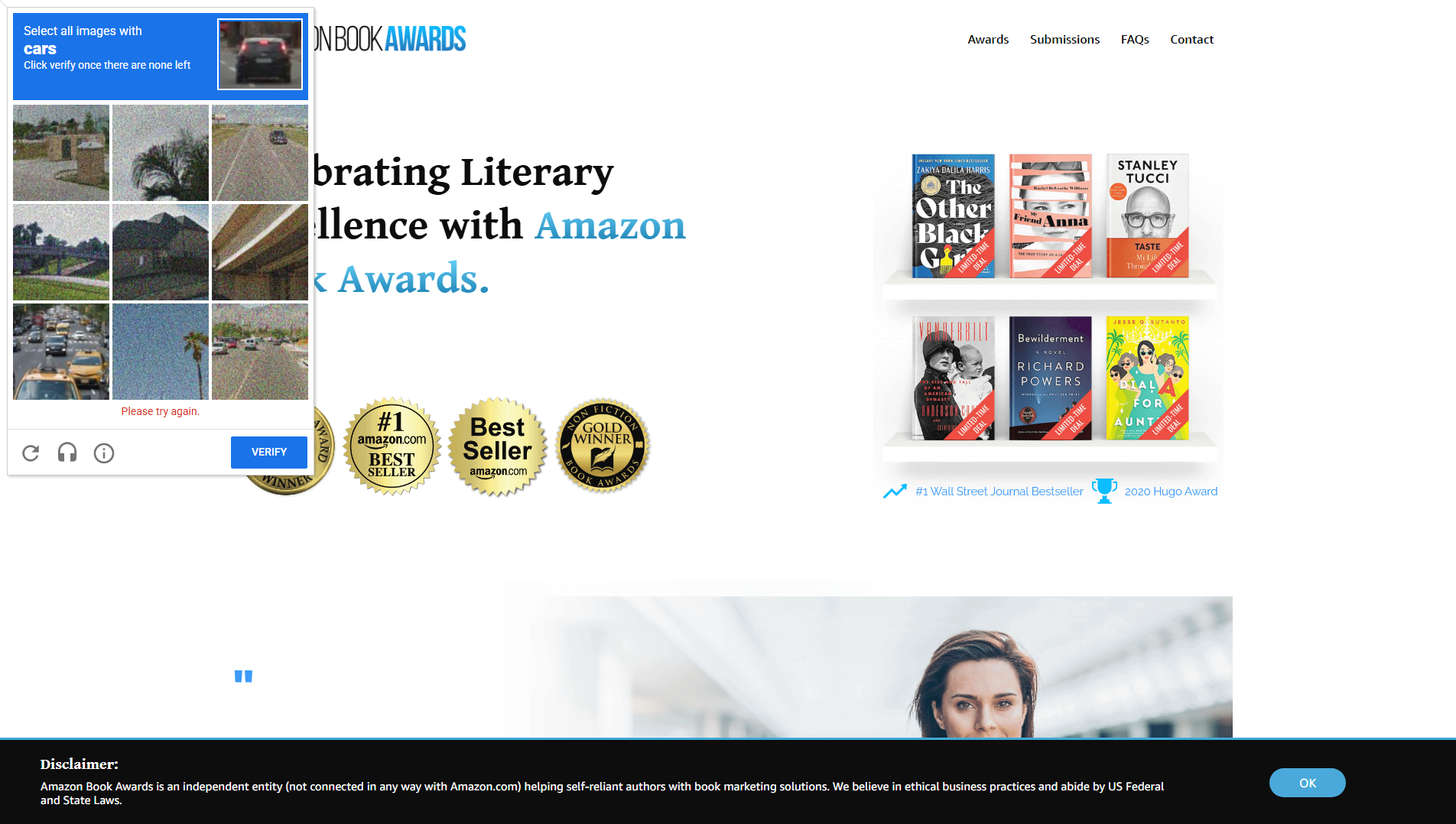 Stored capture of amazonbookawards.com