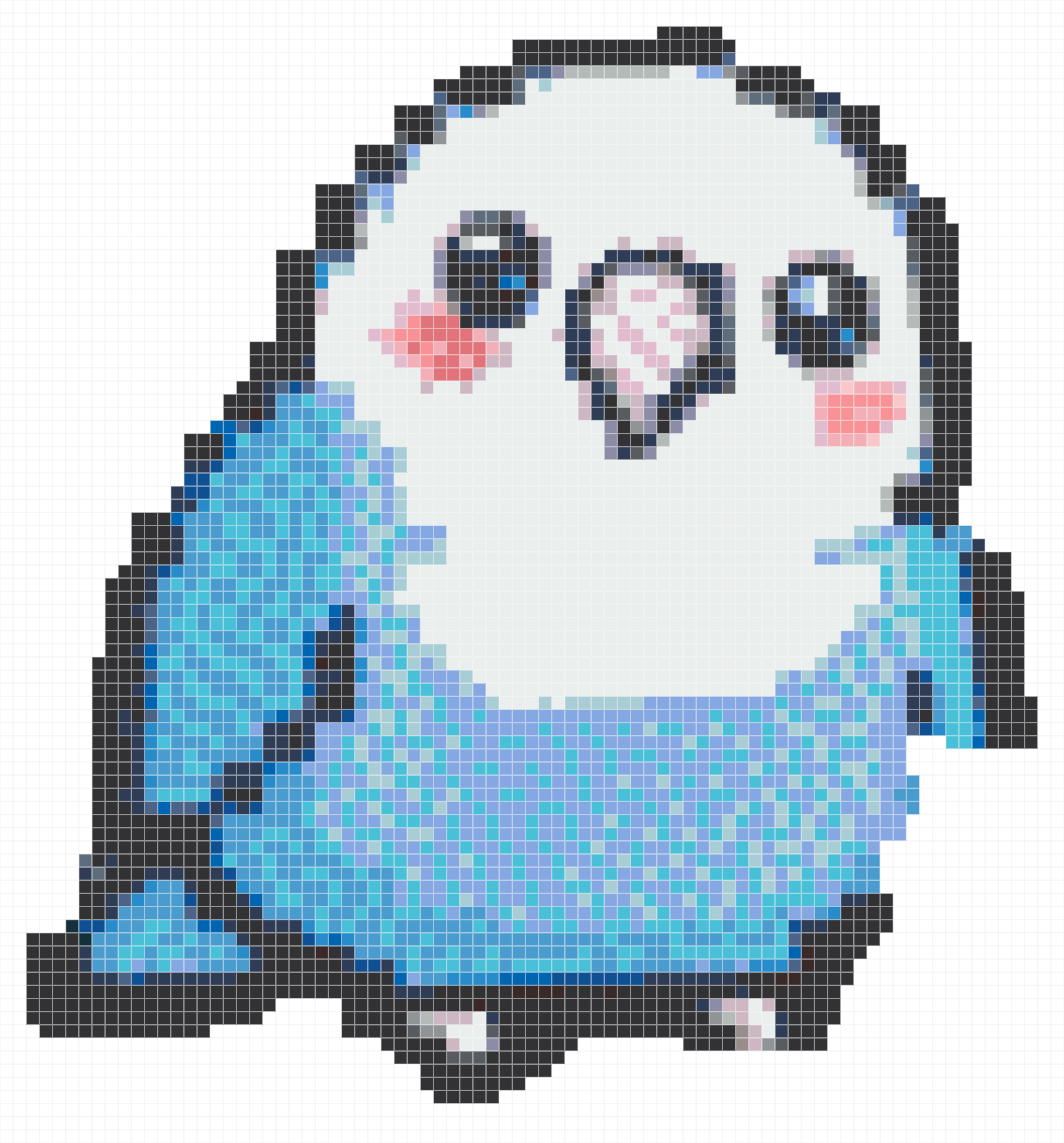 Cute Blue Budgie Perler Bead Pattern