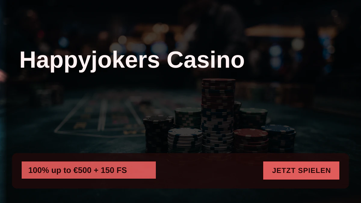 Happyjokers Casino — Willkommensbonus 100% up to €500 + 150 FS, Zahlungen: Visa, Mastercard, Skrill, Neteller, Paysafecard