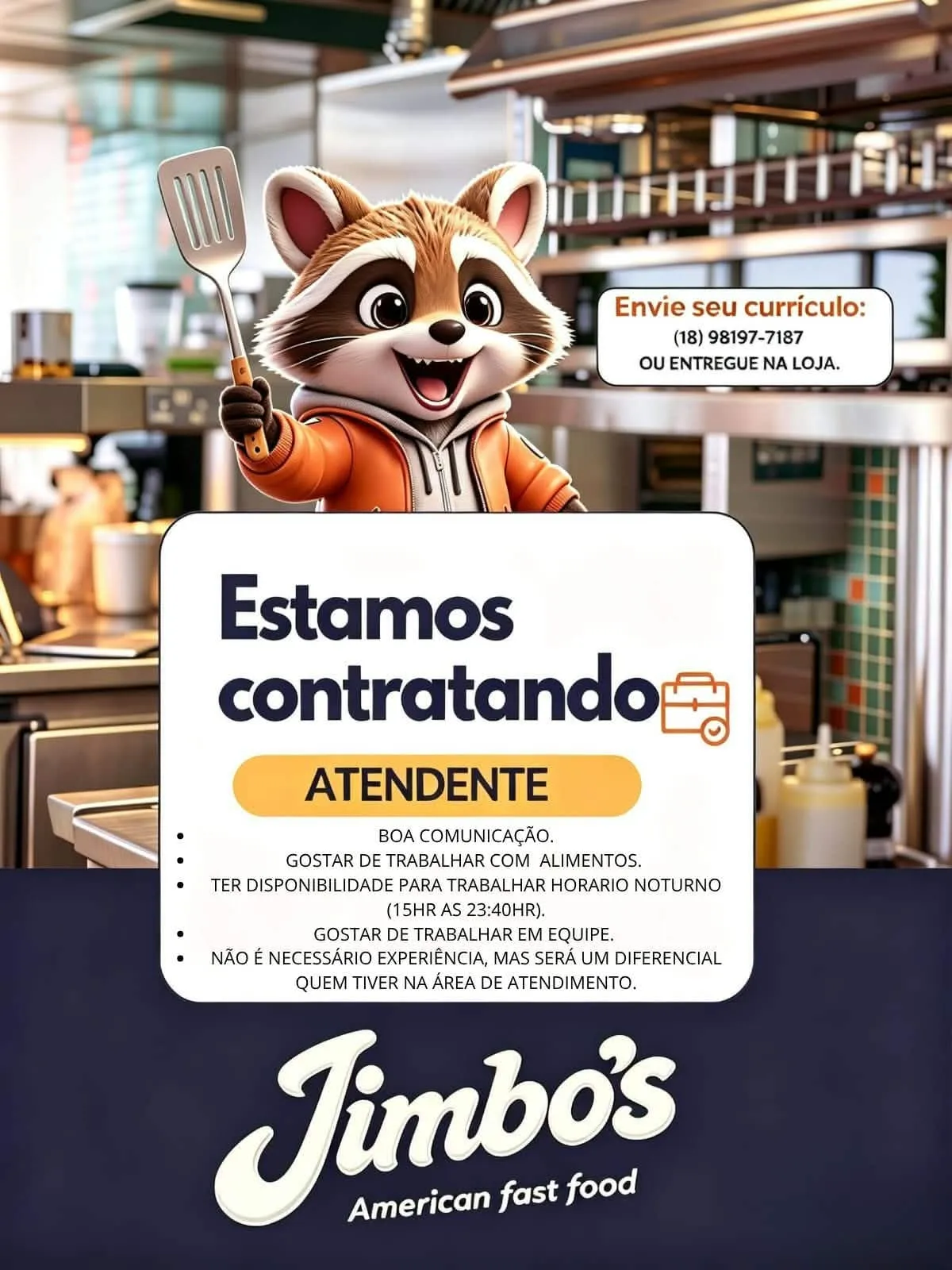 Vaga Para Atendente No Jimbos