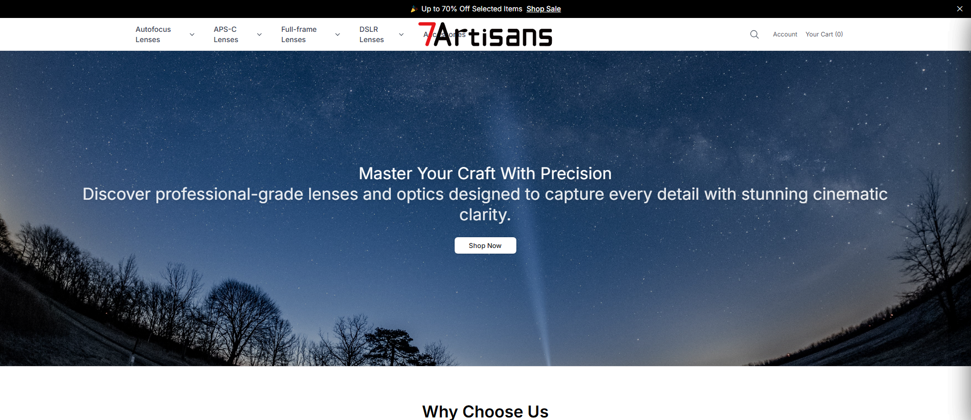 Stored capture of artisansoptics.shop
