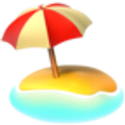 beach-with-umbrella-1f3d6-fe0f