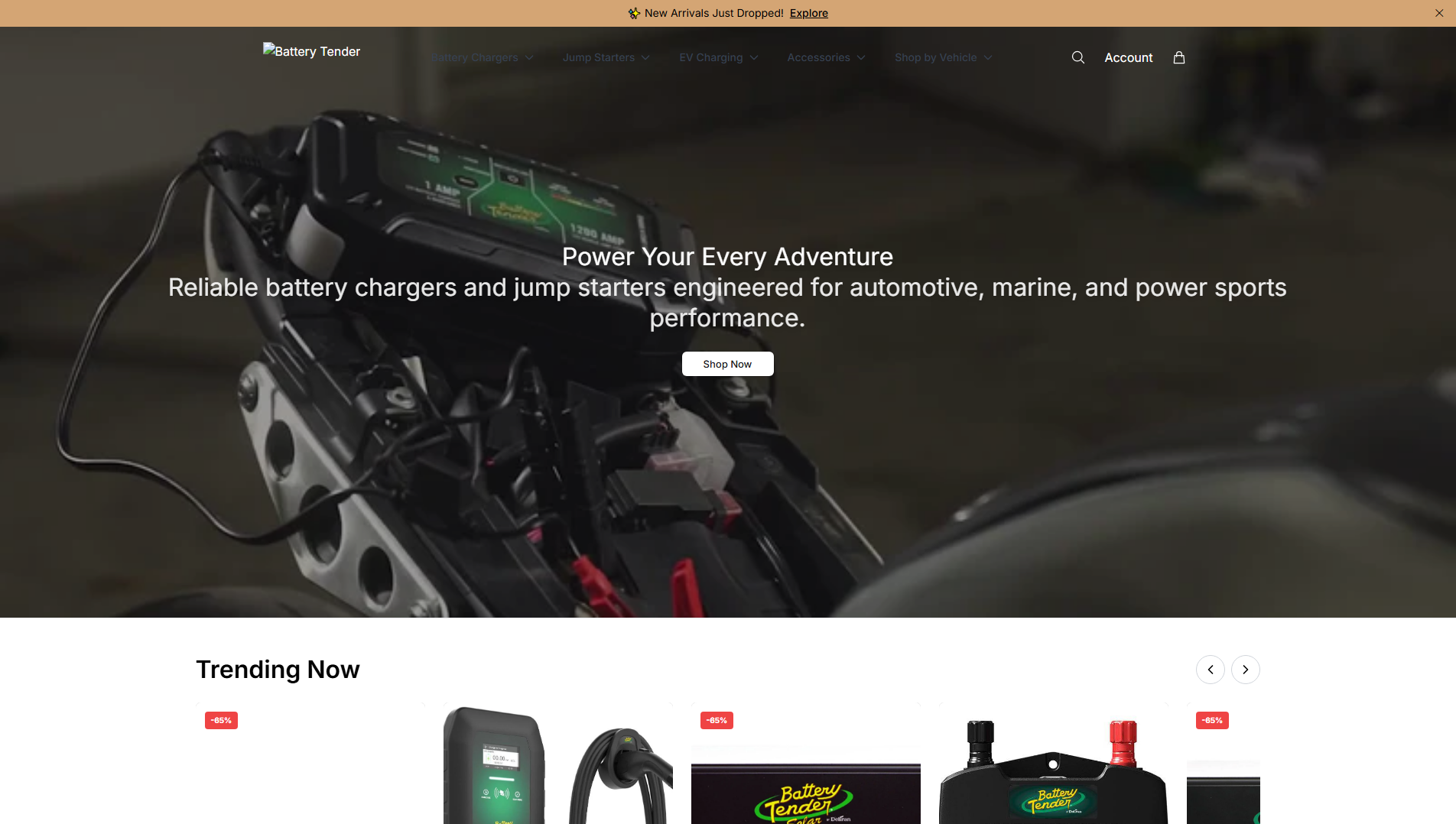 Stored capture of batterytenderauto.shop