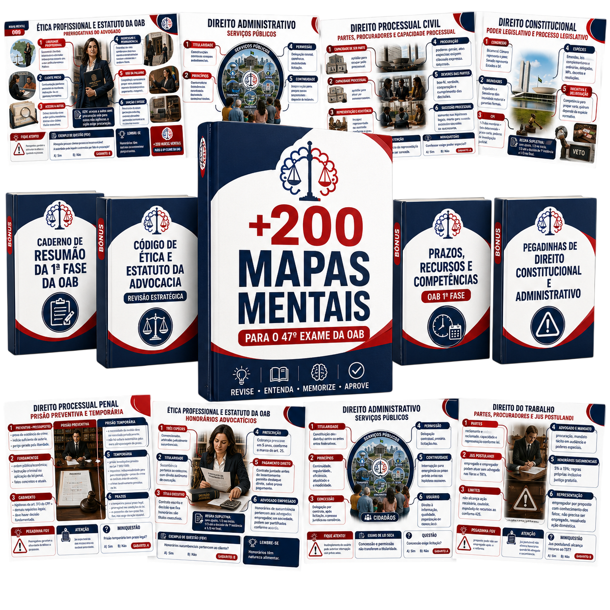 +200 Mapas Mentais para o 47º Exame da OAB