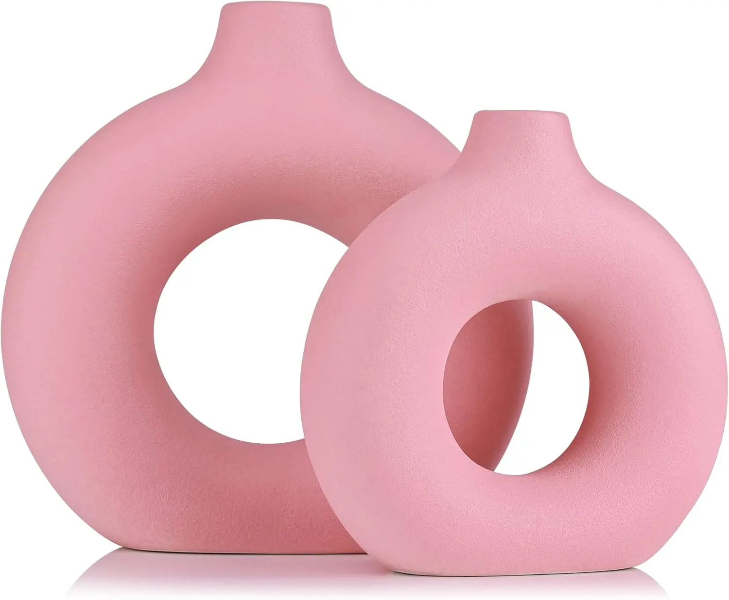 Modern Pink Donut Vases for Elegant Home Centerpieces