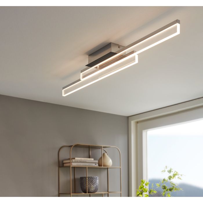 Applique / plafonnier LED Palmital 2 × 10 W – Chrome et transparent
