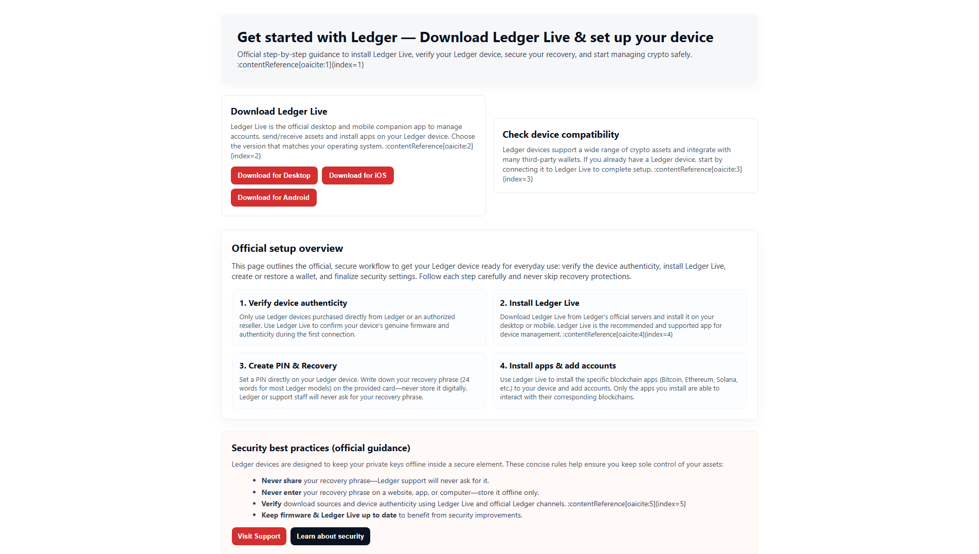 Screenshot of help-start-ledgerlive.pages.dev