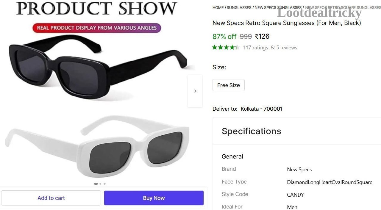 Retro Square Sunglasses Offer Image