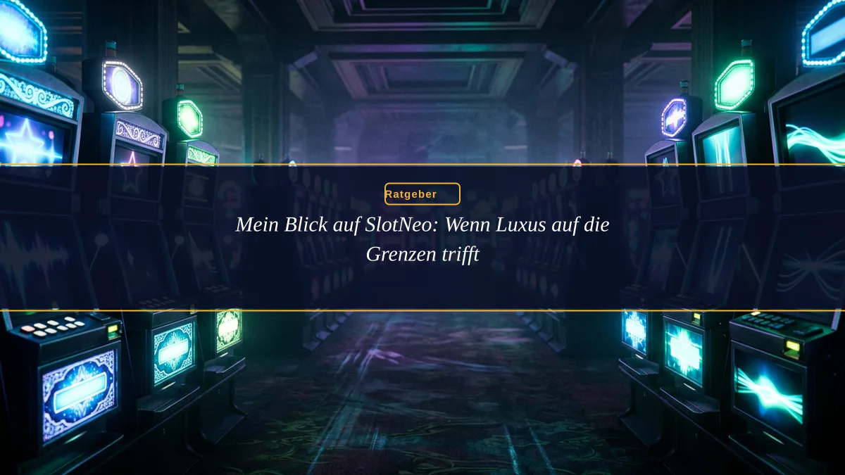 Mein Blick auf SlotNeo: Wenn Luxus auf die Grenzen trifft