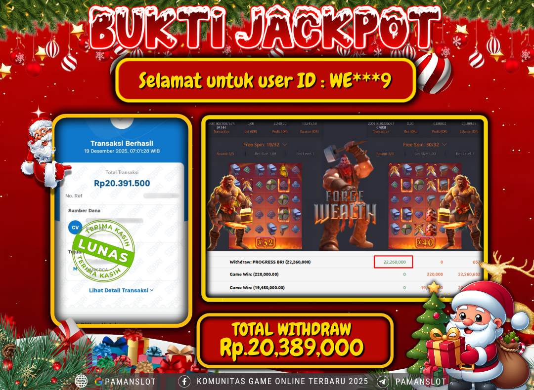 PAMANSLOT JACKPOT Game PG - forge-of-wealth Rp.20,389,000- LUNAS