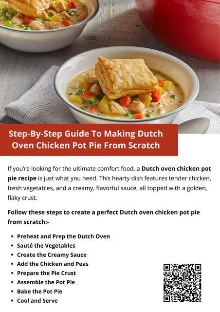 This Dutch oven chicken pot pie recipe delivers the perfect blend of rich, creamy flavors with a crisp, golden crust. Whether you’re making it for personal enjoyment or buying it from a product hub, this dish is a guaranteed crowd-pleaser. Try it out and experience the comforting taste of a homemade classic! To know more visit here https://foodclub.com/recipe/dutch-oven-chicken-pot-pie