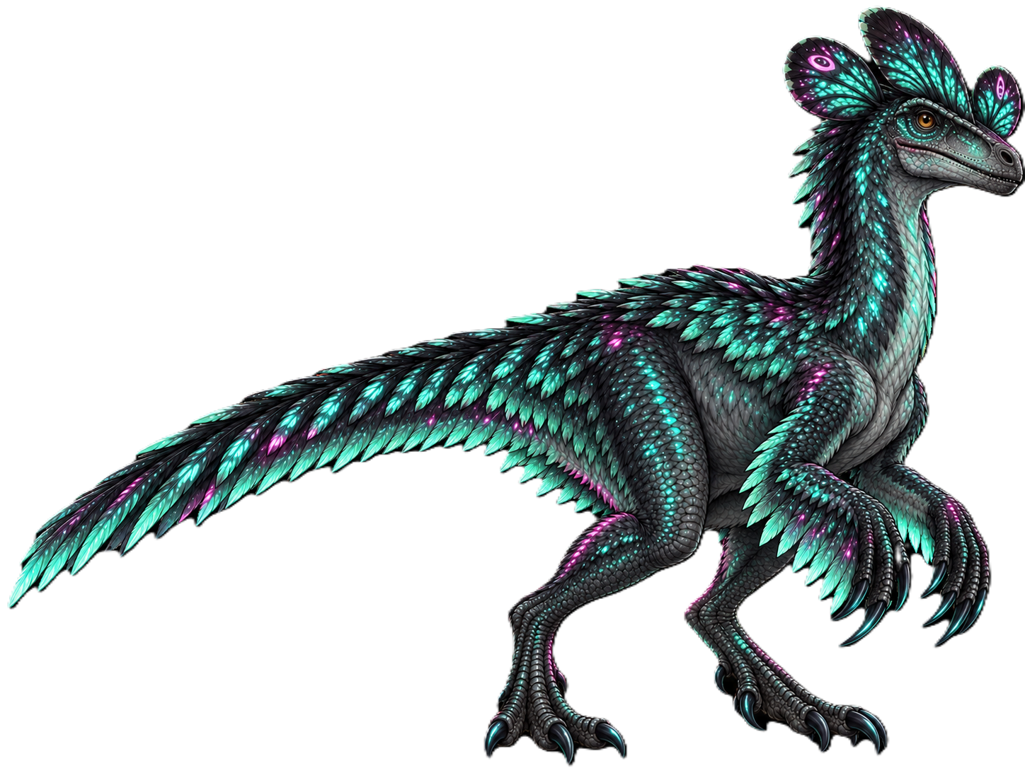 Heckle, Eunji / Jung Haneul's Dilophosaurus mount
