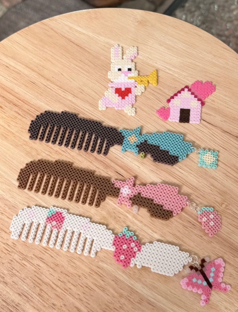 Y2K Perler Bead Hair Clips
