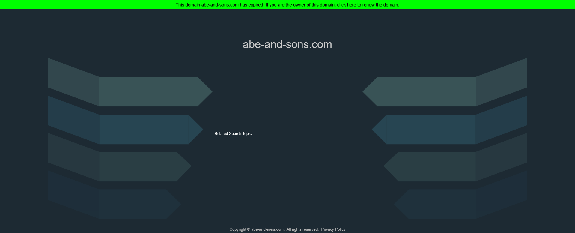 Stored capture of abe-and-sons.com