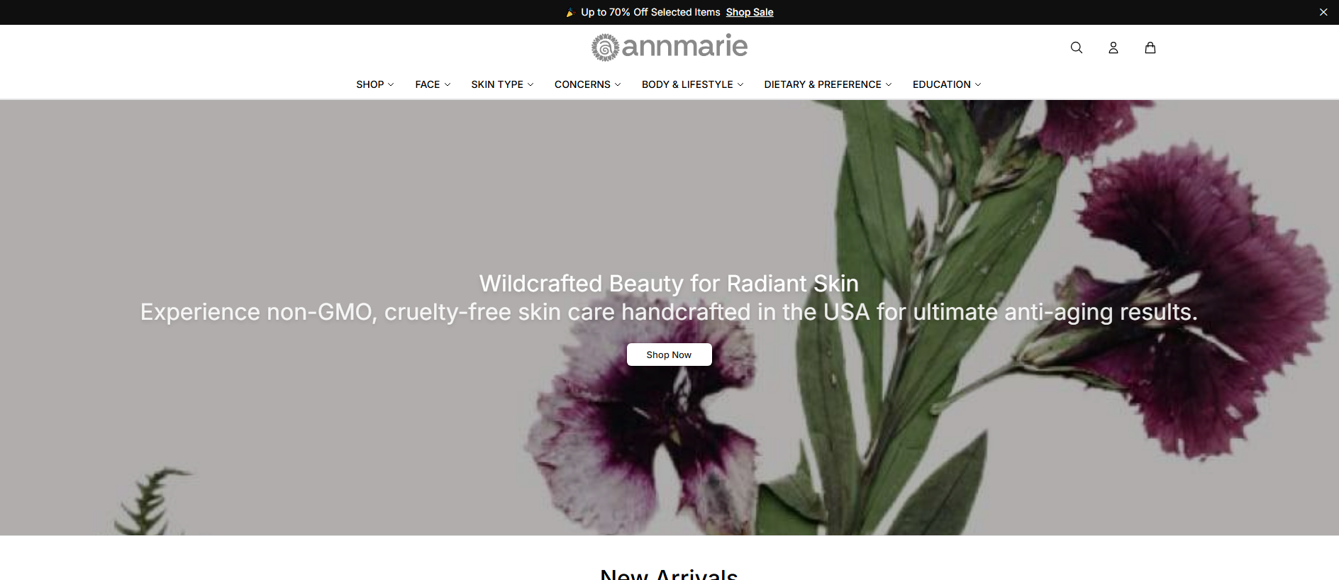 Stored capture of annmariegianniofficial.shop